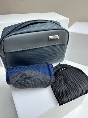 Tumi x Delta Amenities Bag with Socks and Eye Sleep Mask Travel